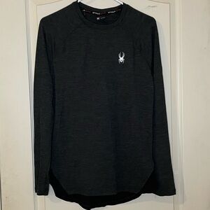 Spyder Gray Long Sleeve with Red Accents